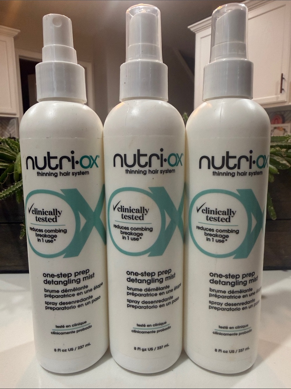 Nutri-Ox One-Step Prep Detangling Mist  3 new 8 oz bottles